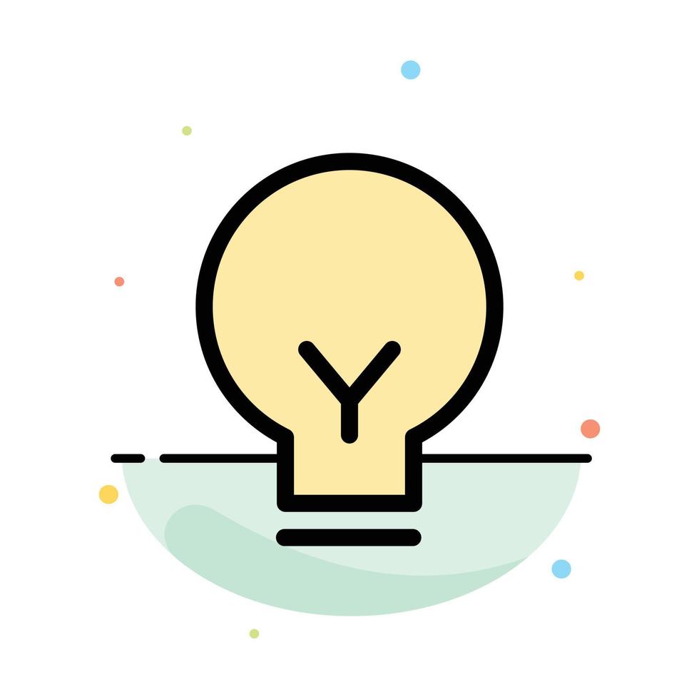 Light Bulb Basic Ui Abstract Flat Color Icon Template vector