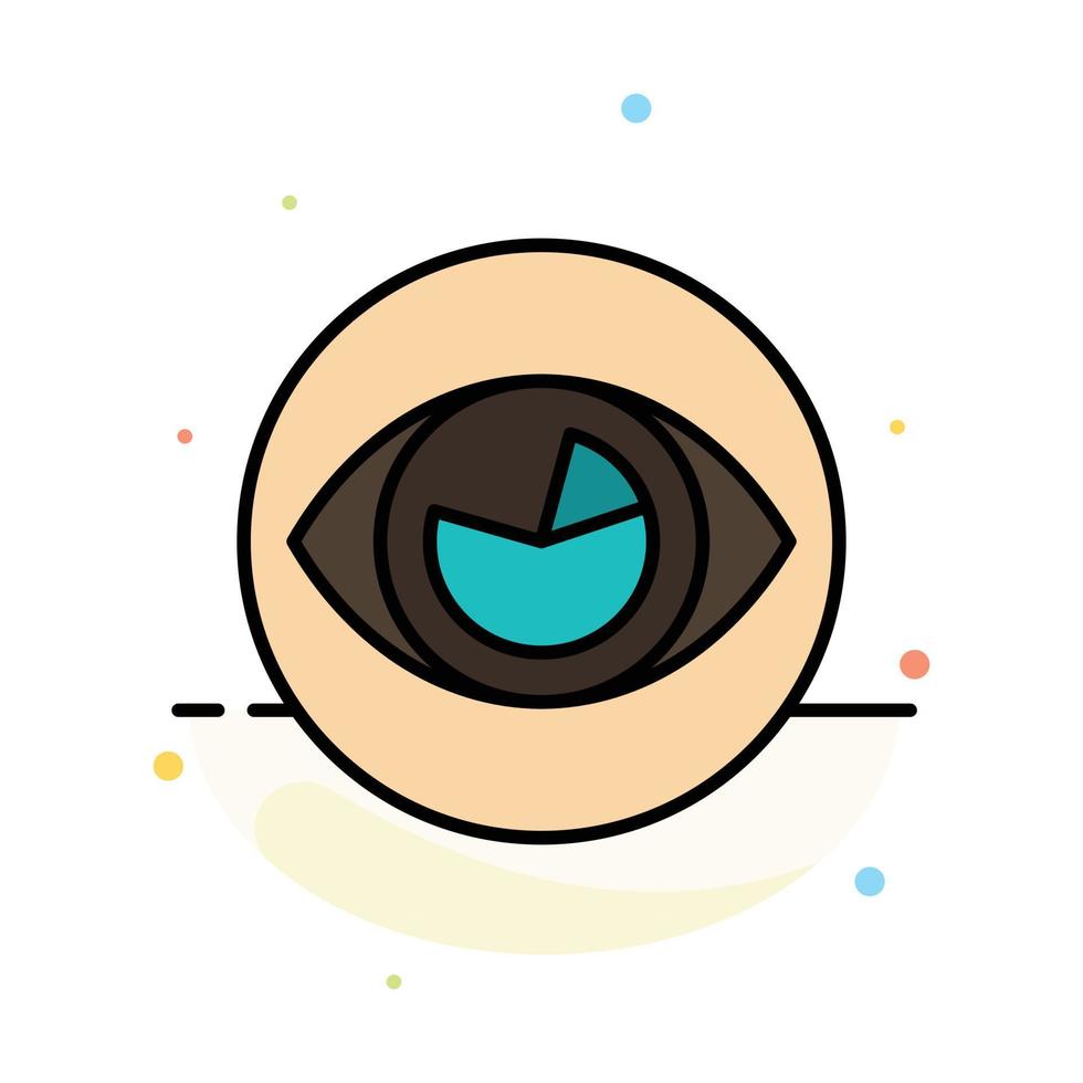 Vision Eye View Reality Look Abstract Flat Color Icon Template vector