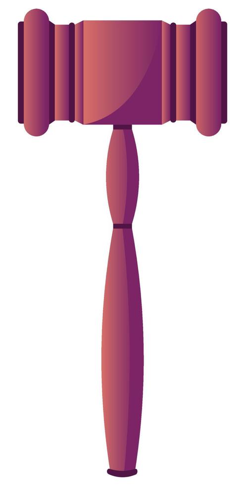 Judicial Hammer on White vector