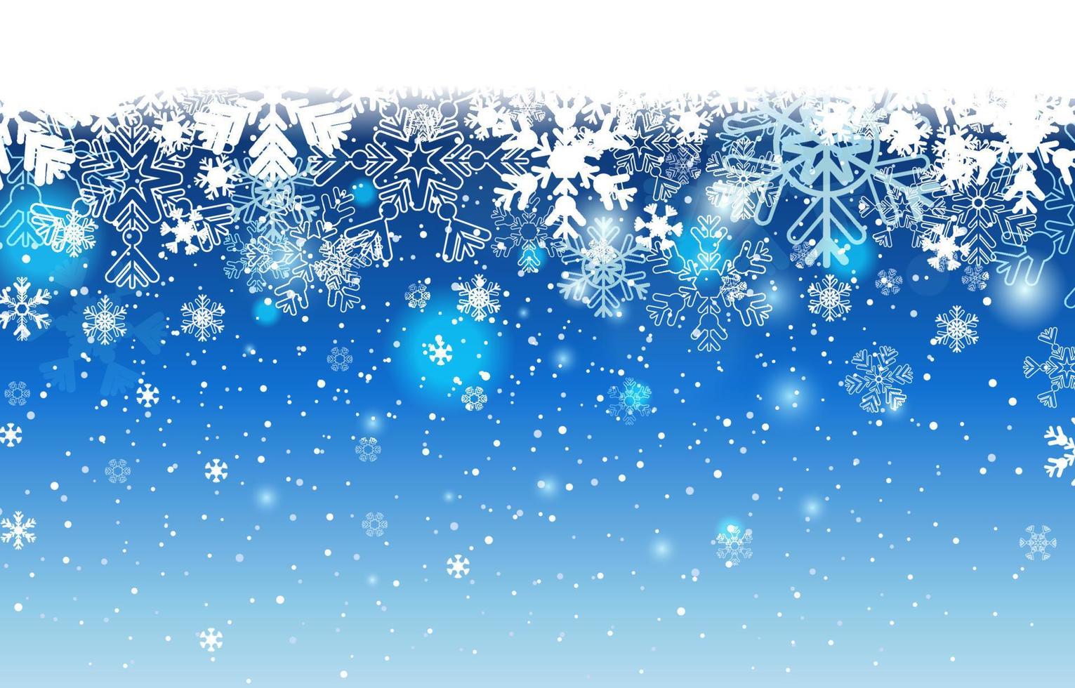 Beautiful Winter Snowflakes Background vector