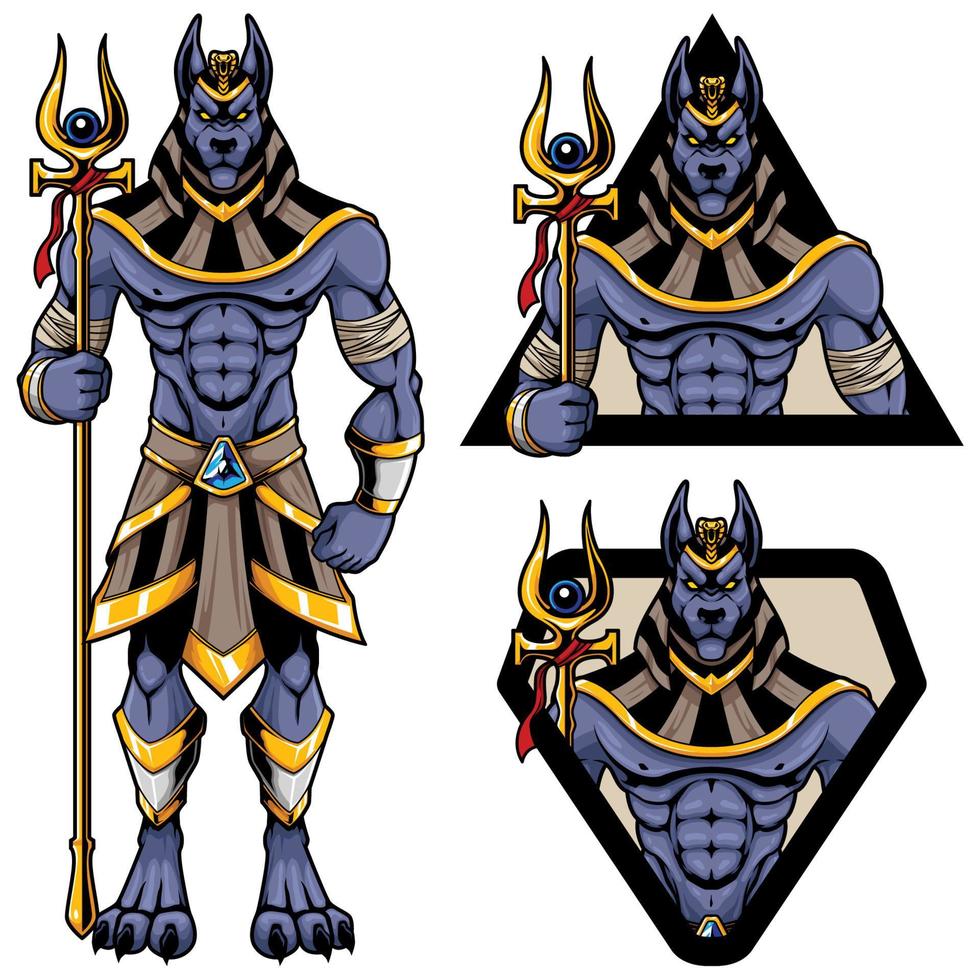 Anubis God Mascot vector