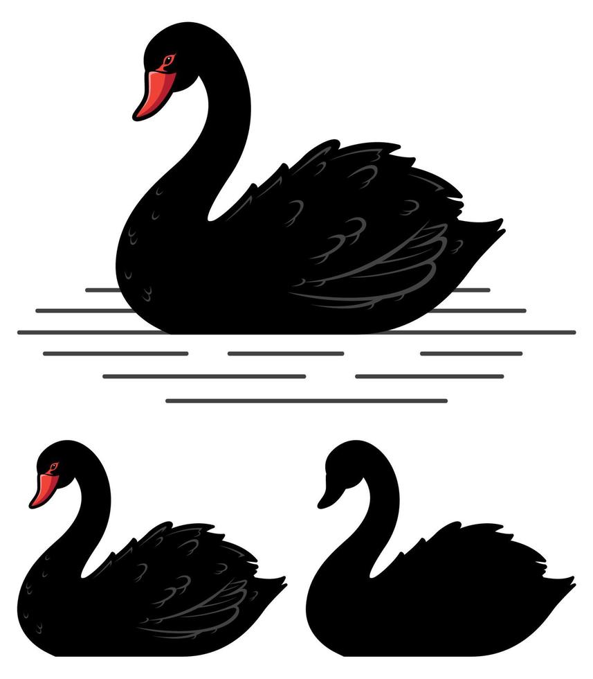 Black Swan Mascot vector