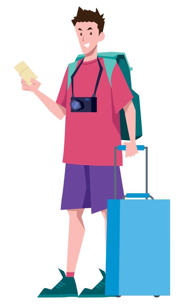 Traveler on White vector