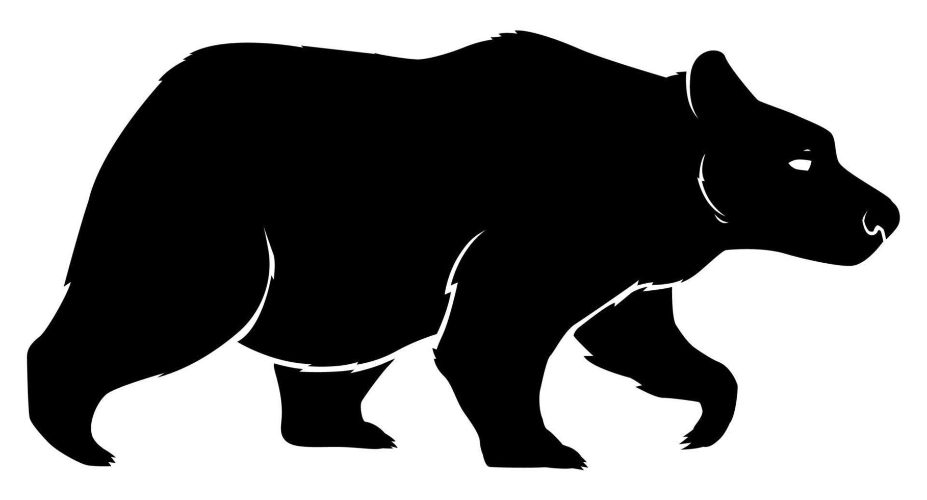 oso negro símbolo vector