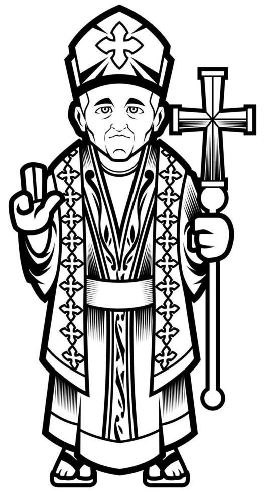 Bishop Line Art vector