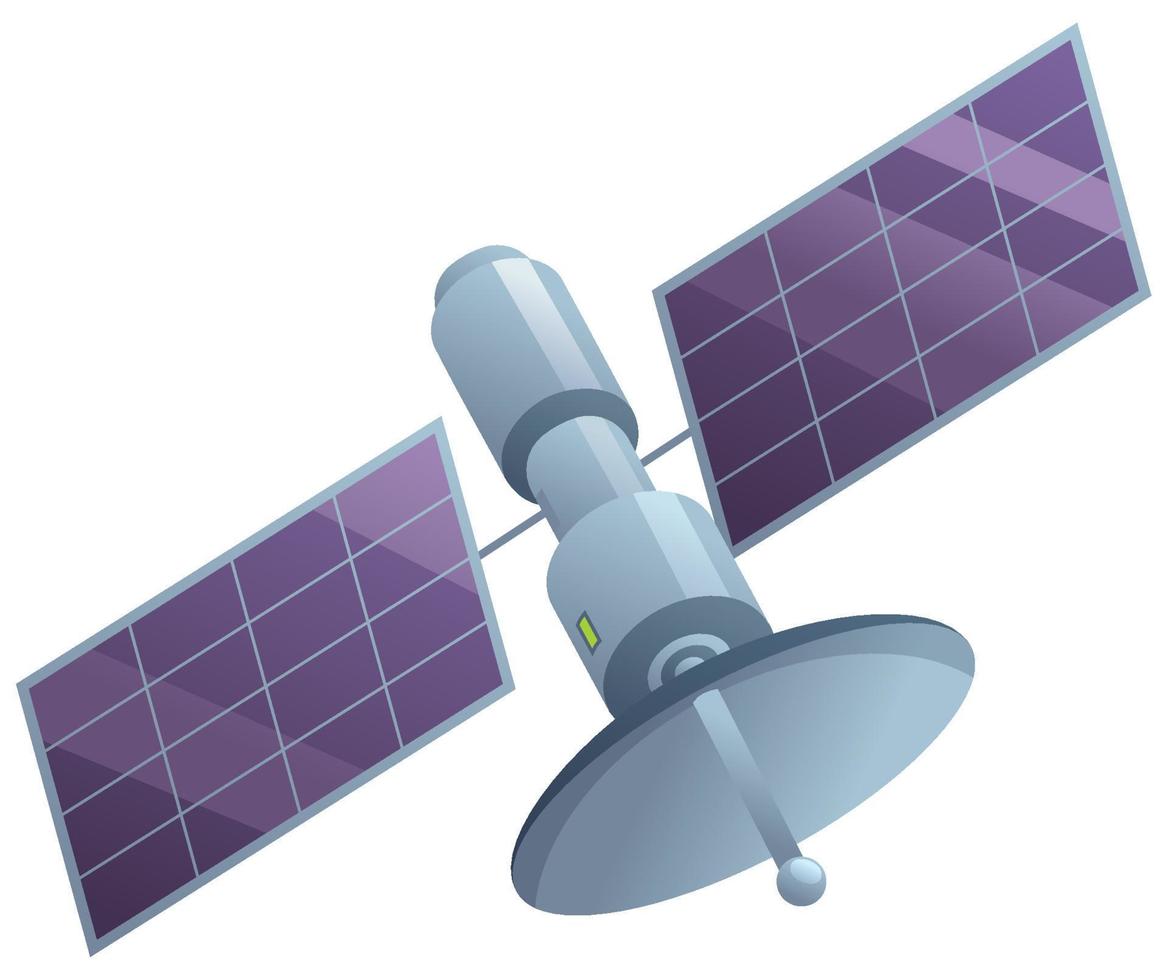 Space Satellite on White vector