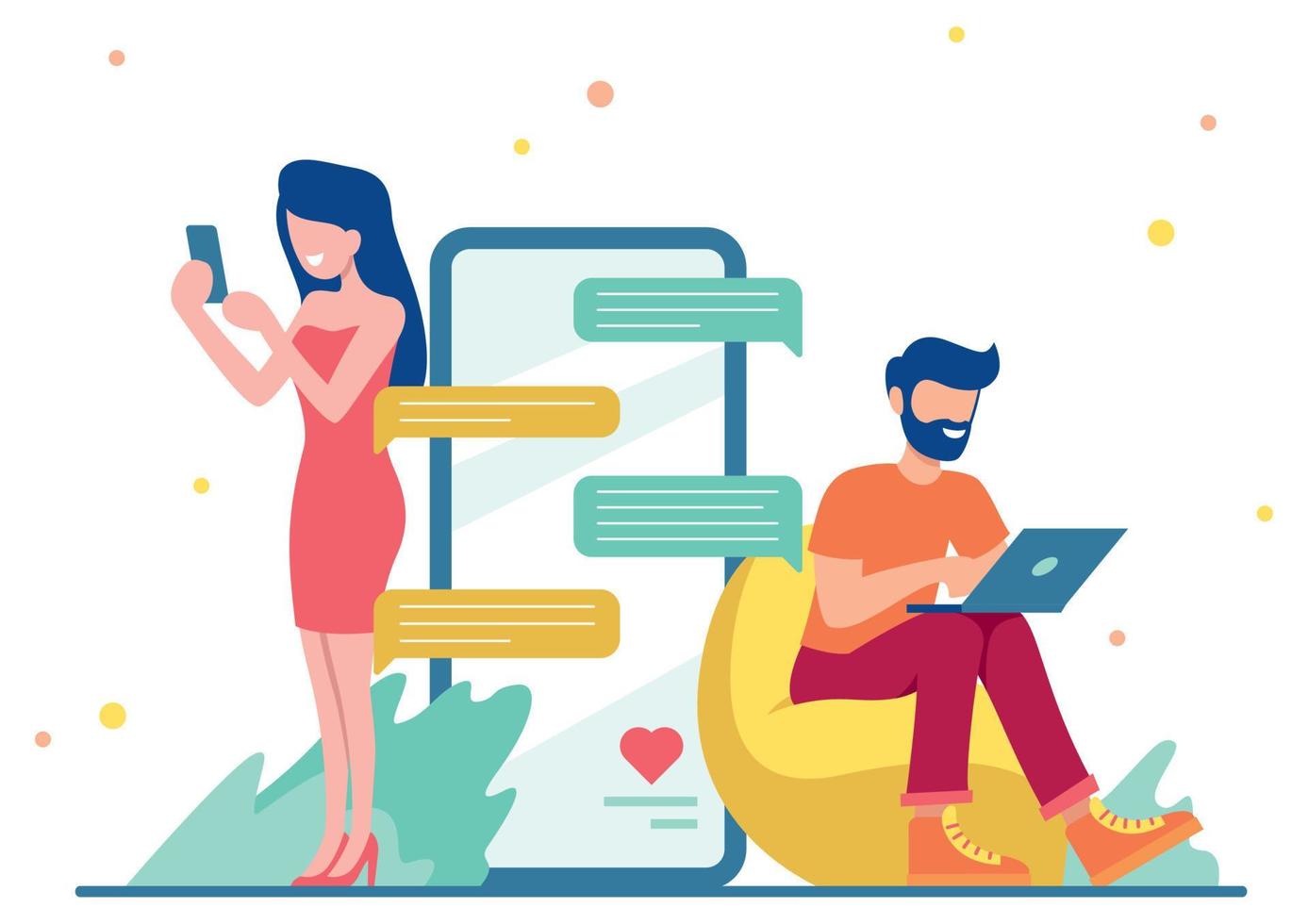 Relationship Flat Design vector