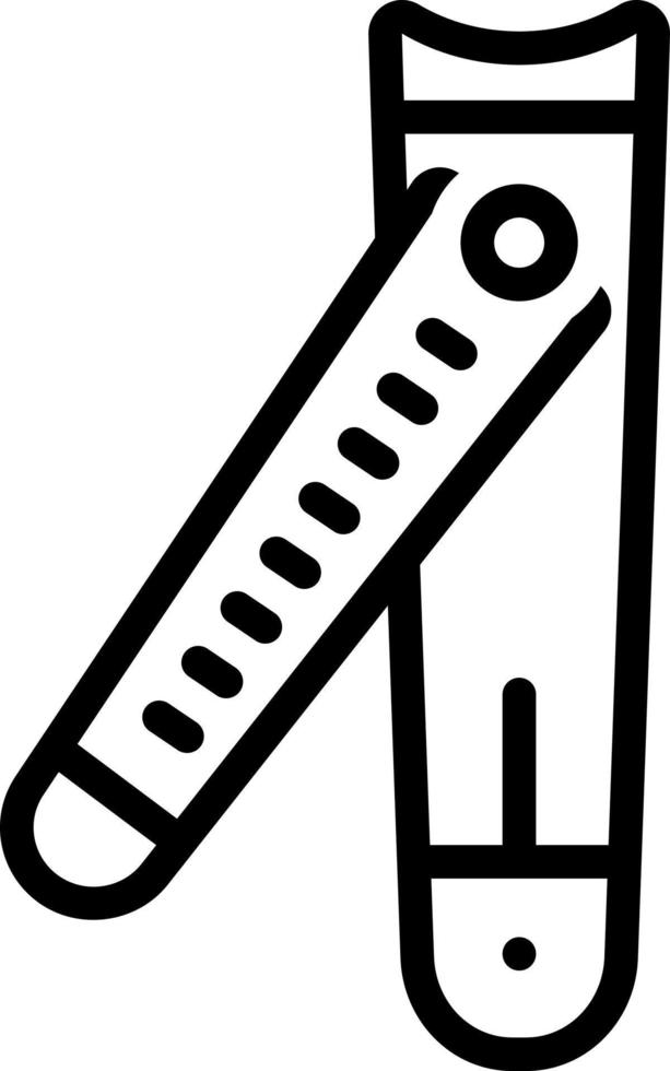 line icon for nail clippers vector