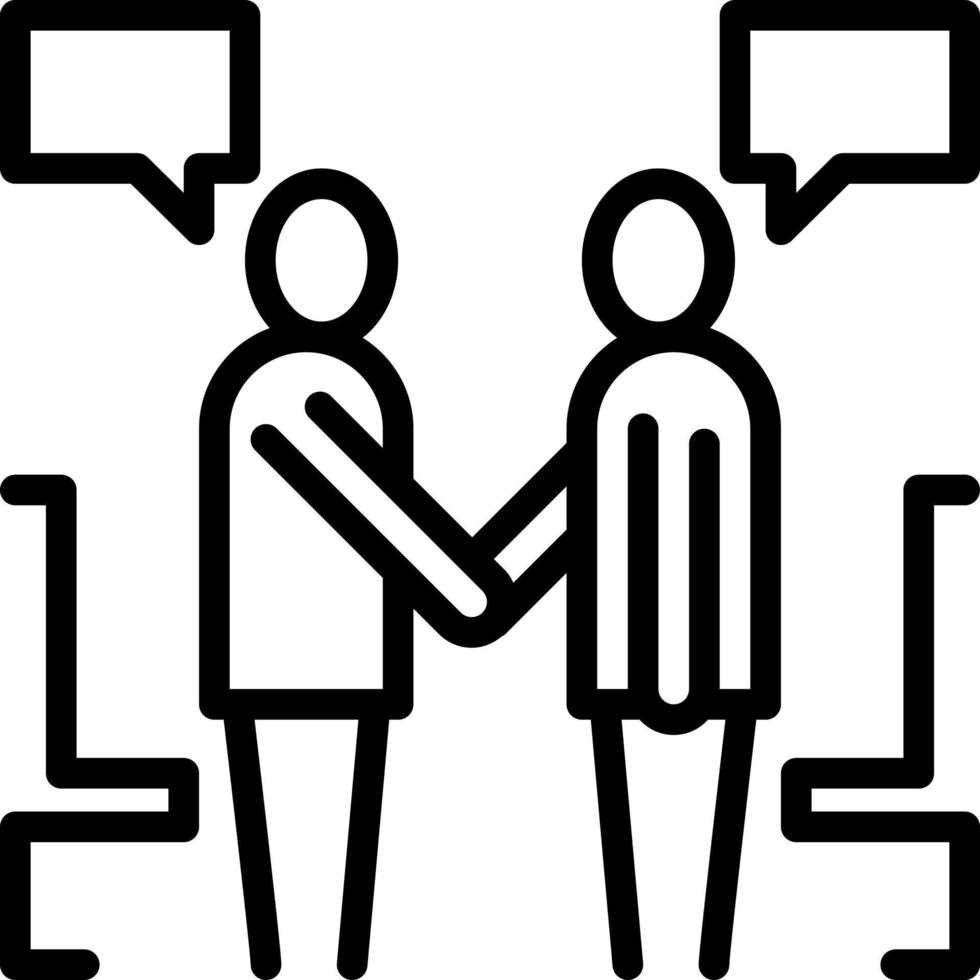 line icon for neqotiate vector
