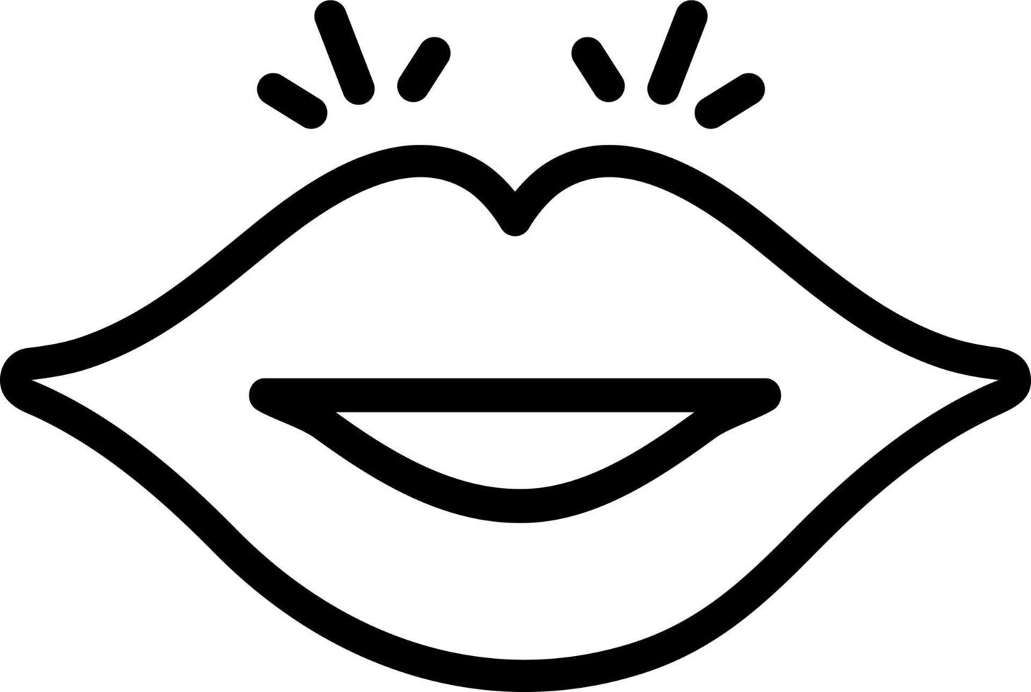 line icon for lips vector