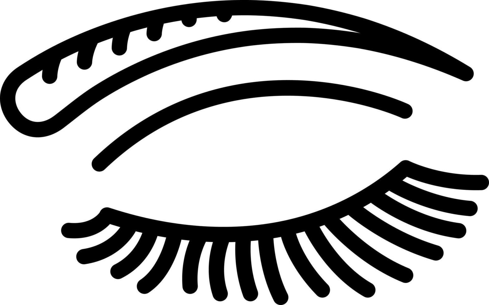 line icon for eye lashes brow vector