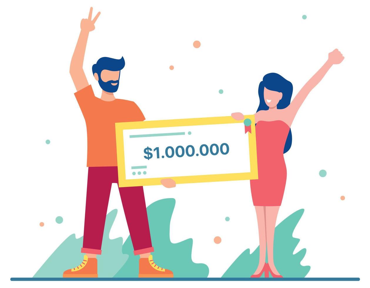 Winning Big Money vector