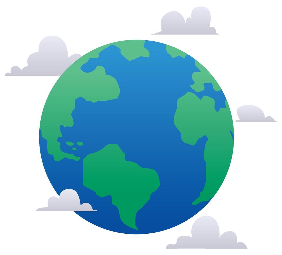 Planet Earth Flat Design vector
