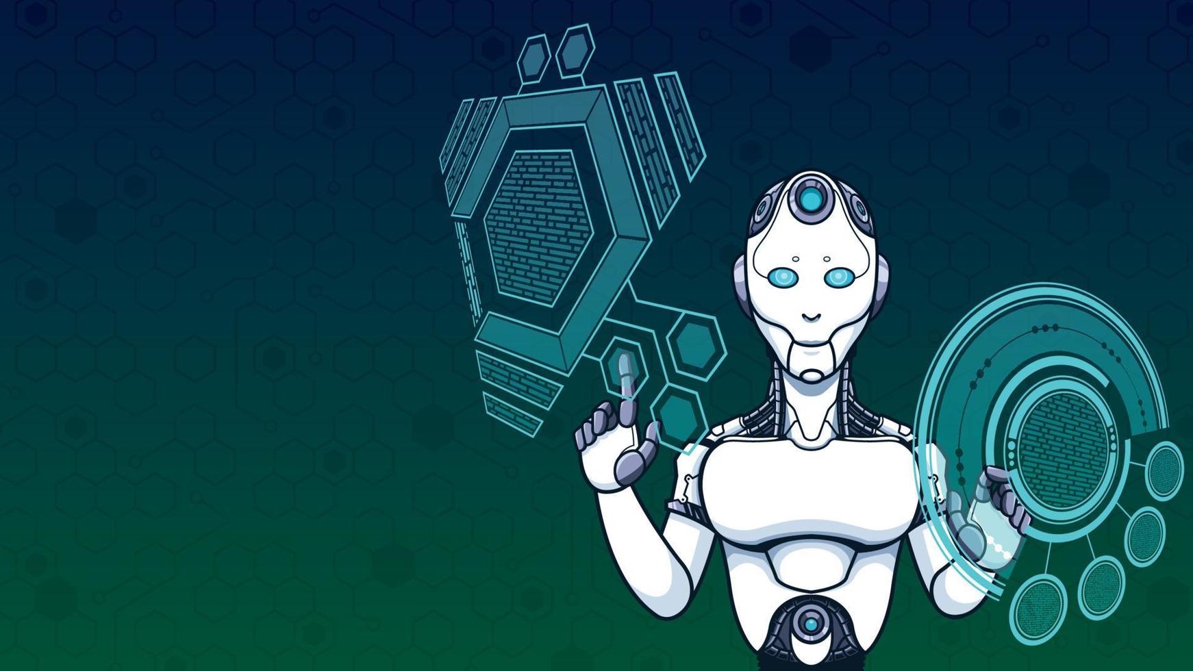 Artificial Intelligence Good Background vector