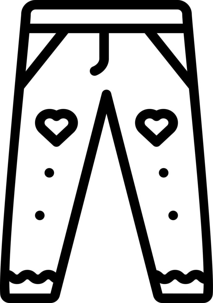 line icon for baby pant vector