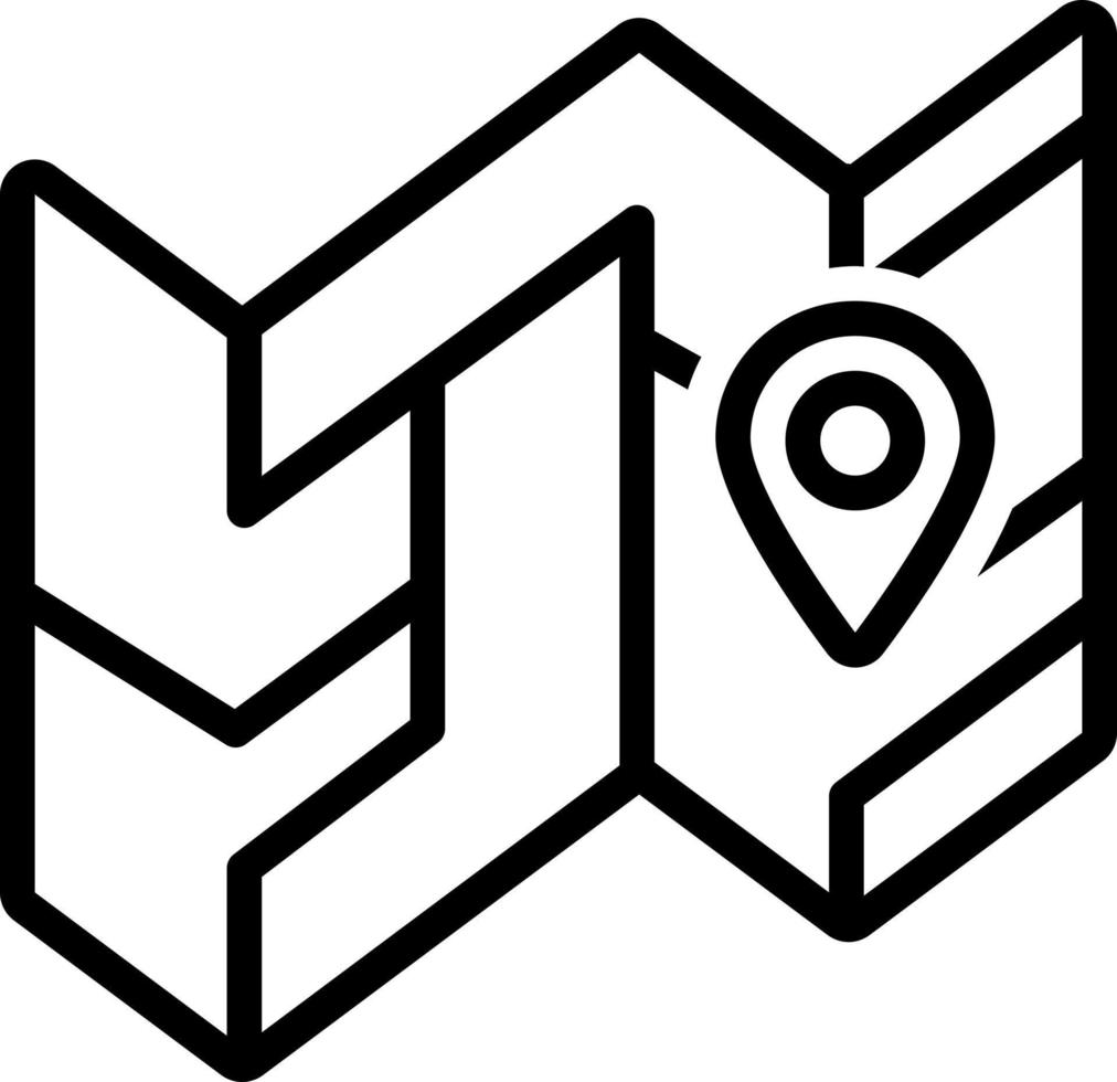 line icon for map vector