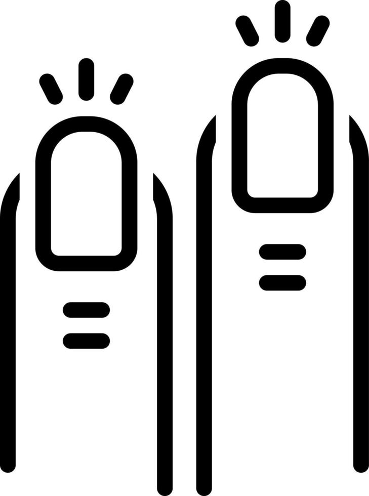 line icon for nails vector