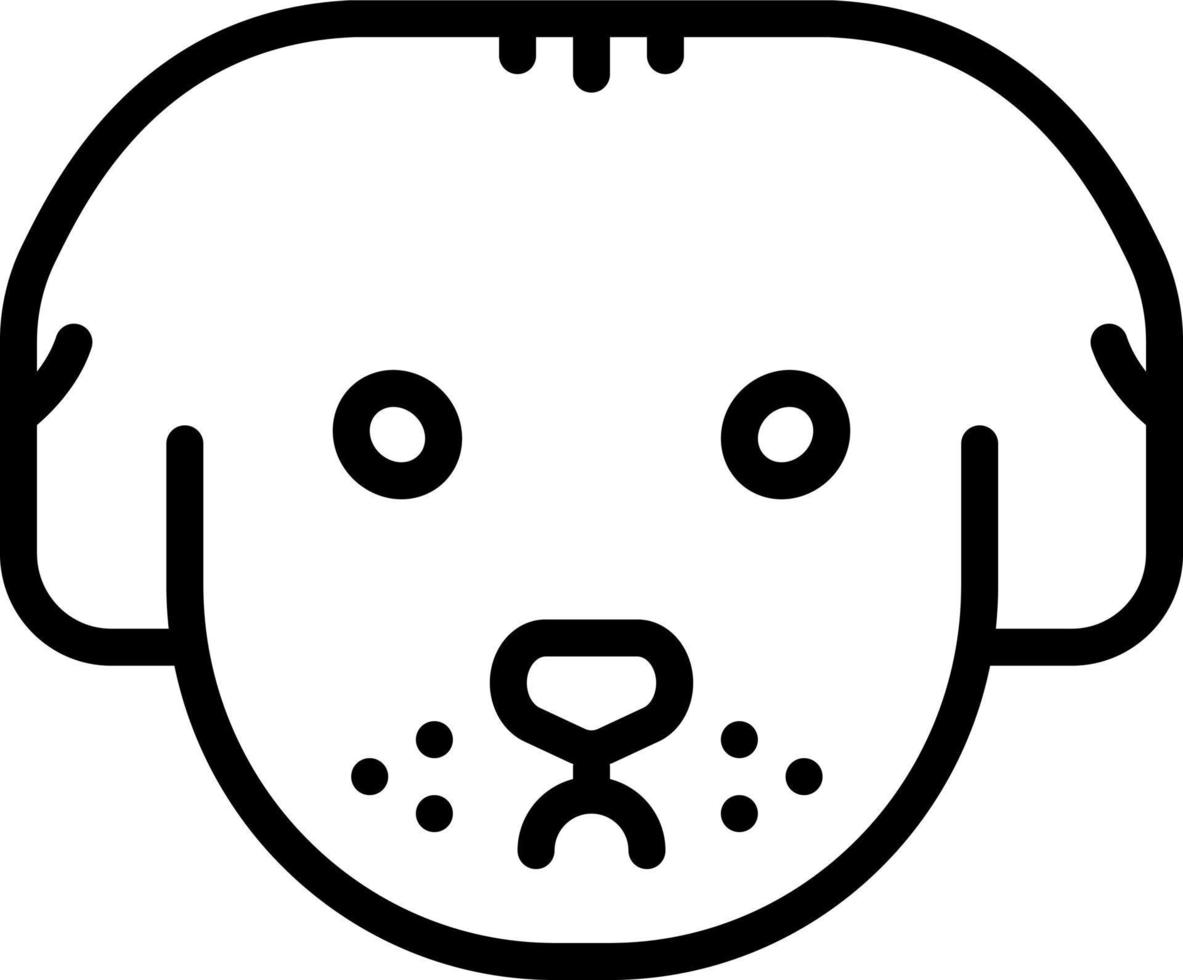 line icon for dog vector