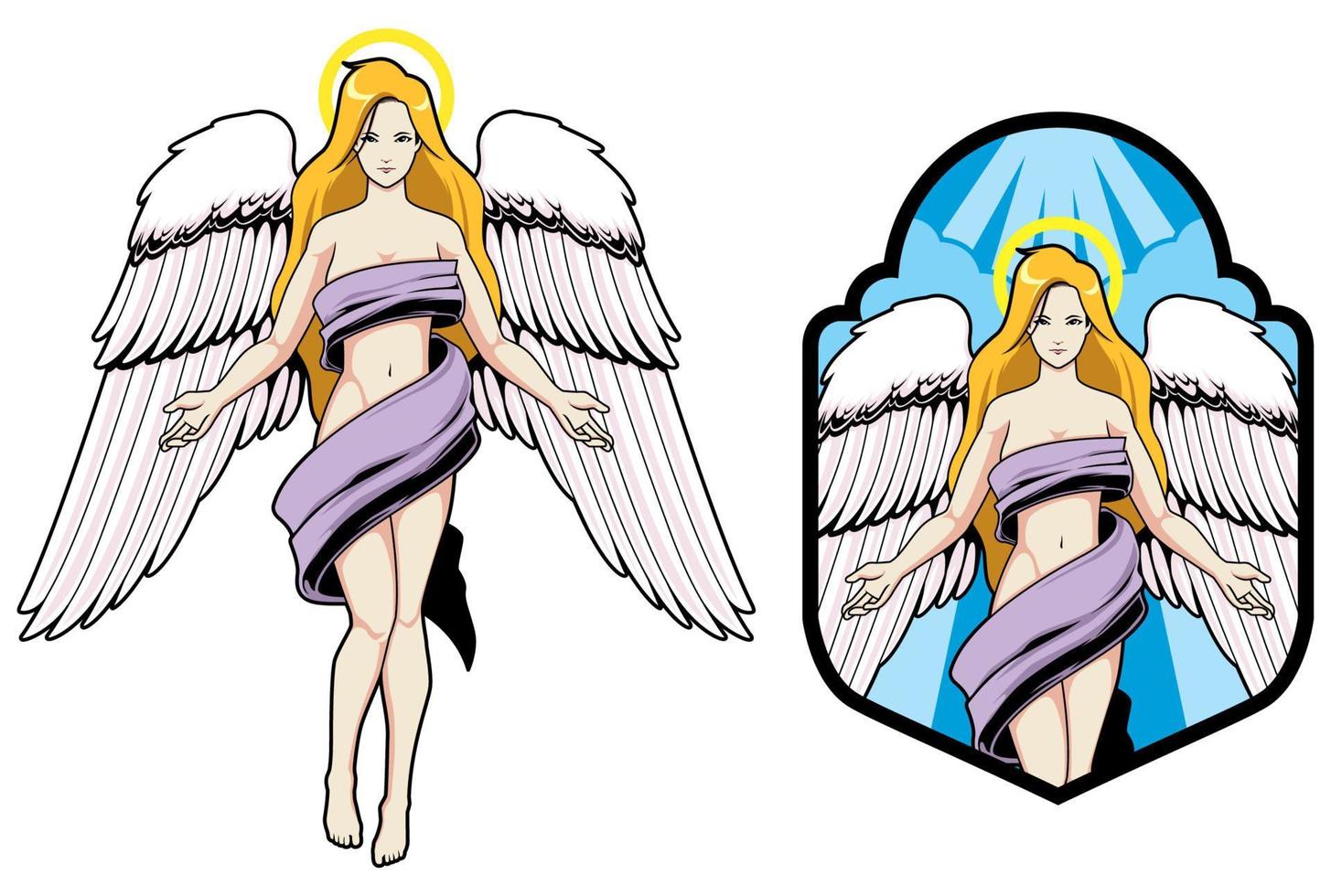 Angel Female Mascot vector