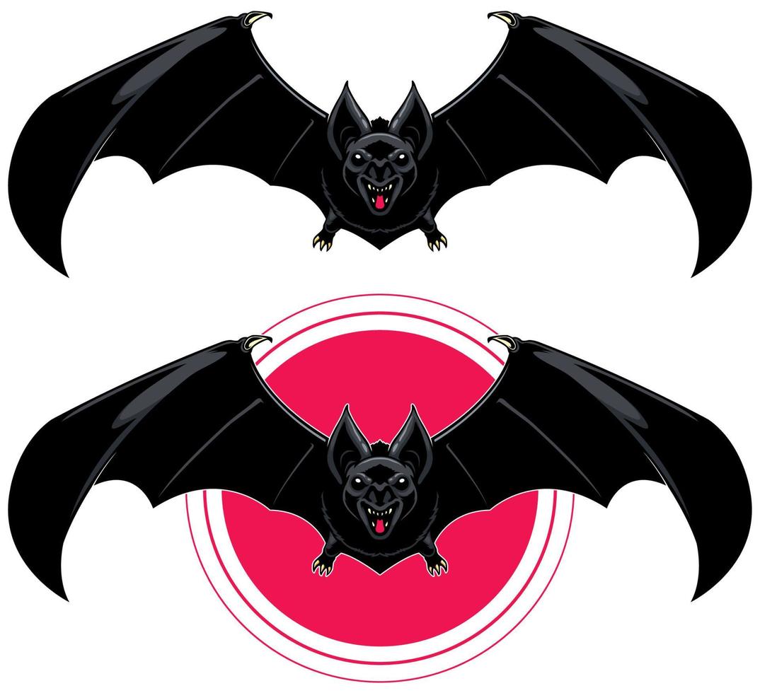Bat Black Mascot vector