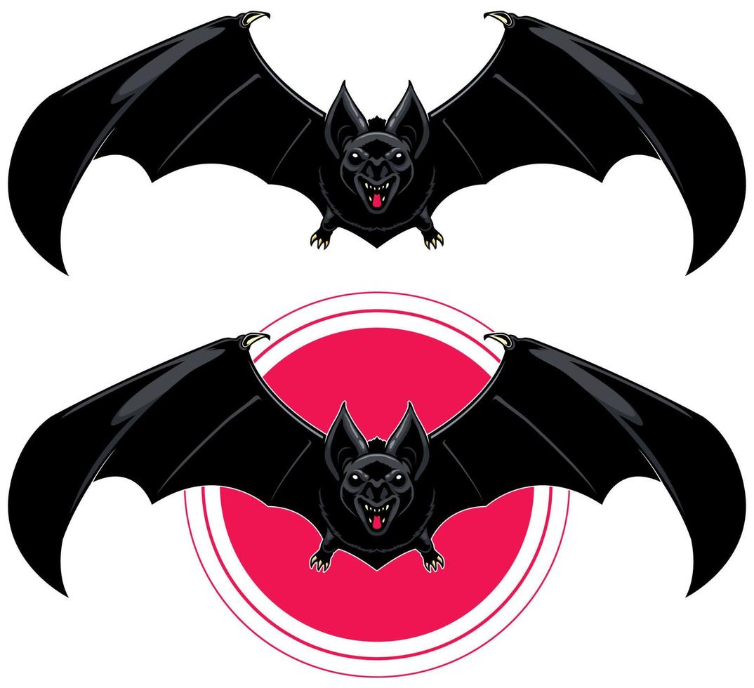 Bat Black Mascot vector