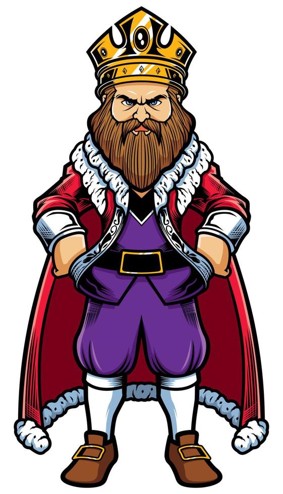 King Standing on White vector