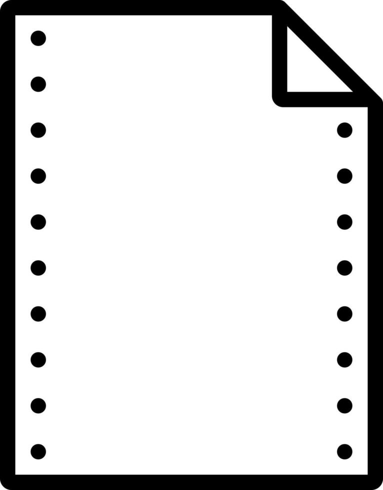icono de línea para papel vector