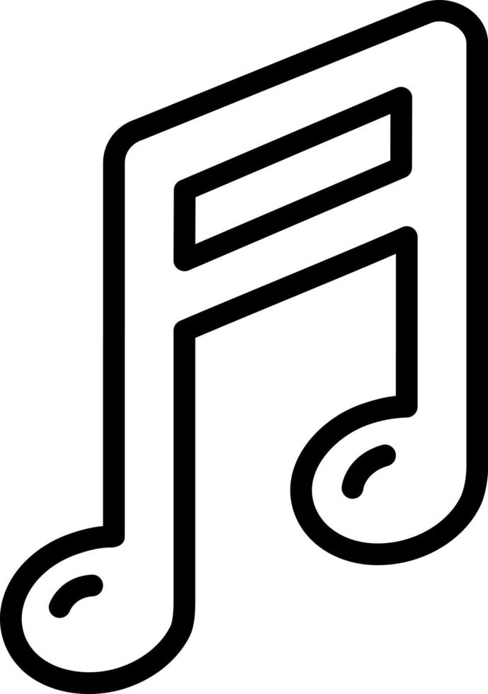 icono de línea para nota musical vector