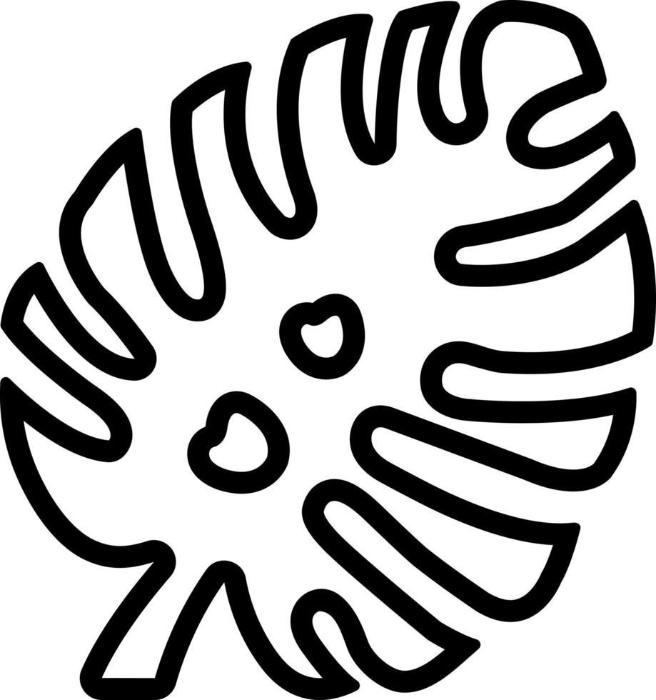 line icon for monstera leaf vector