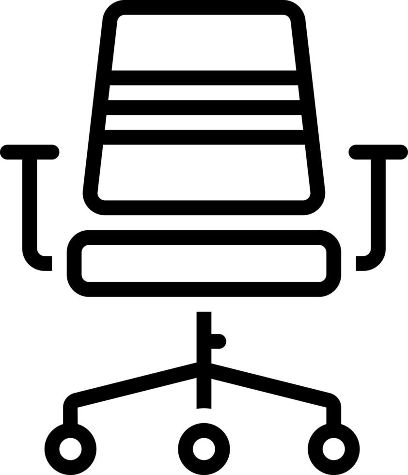 icono de línea para silla vector