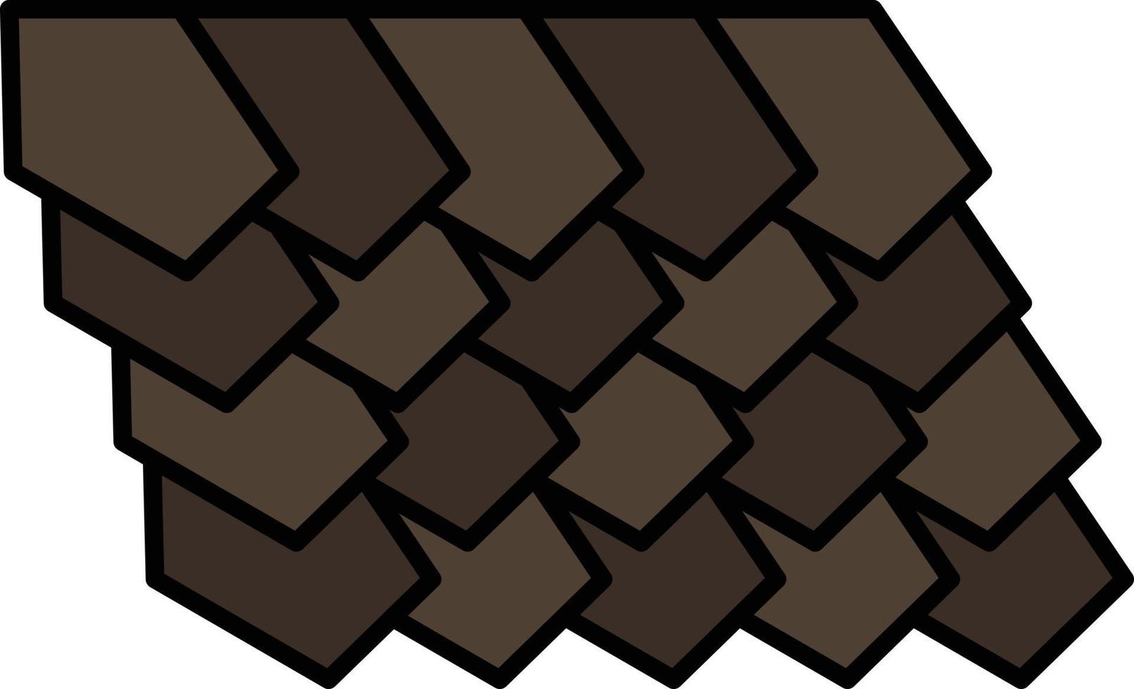 Roof Tile Top Construction  Flat Color Icon Vector icon banner Template