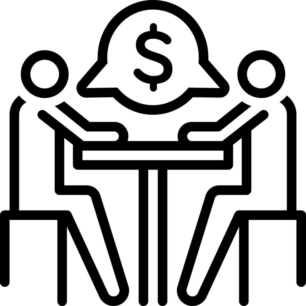 line icon for negotiation vector