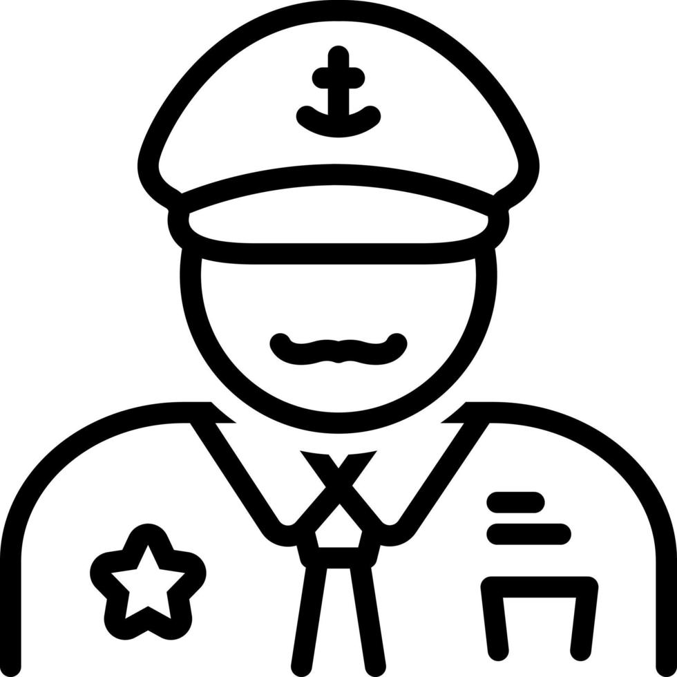 line icon for captain vector