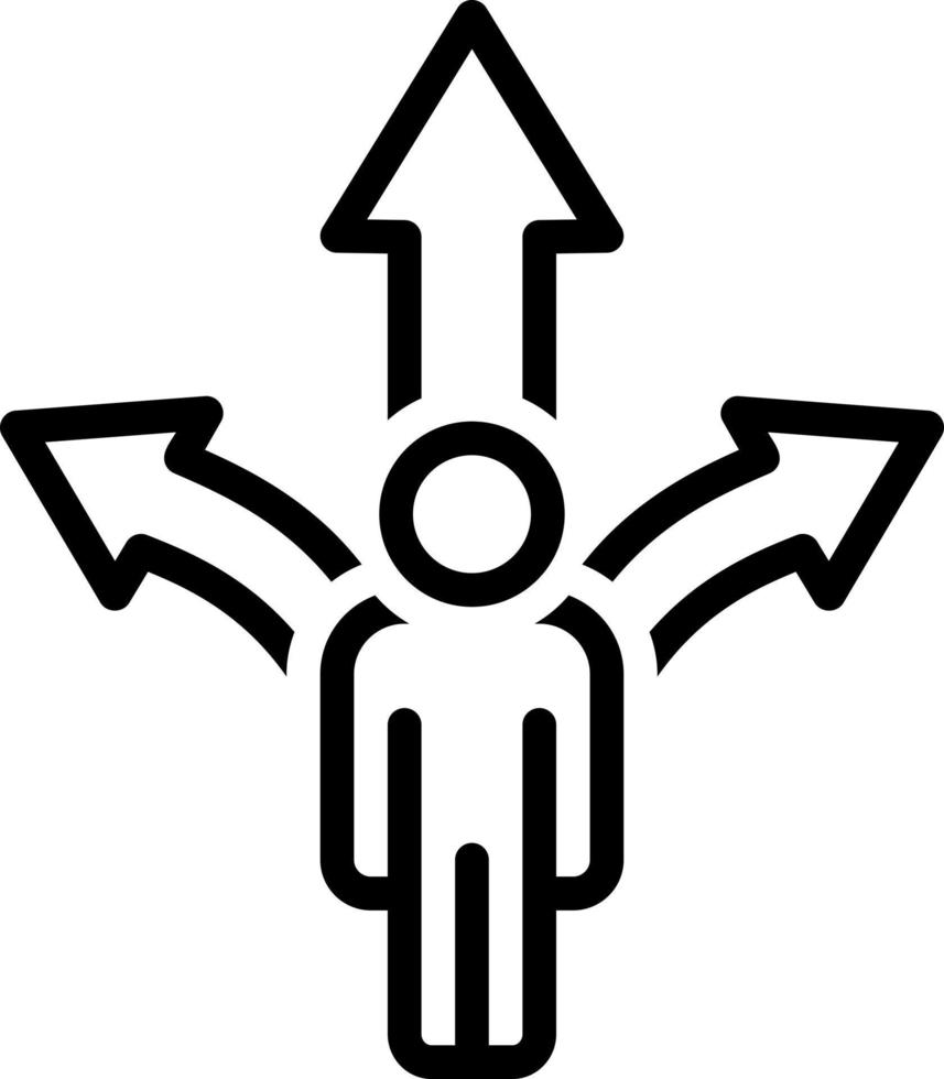 line icon for decide vector
