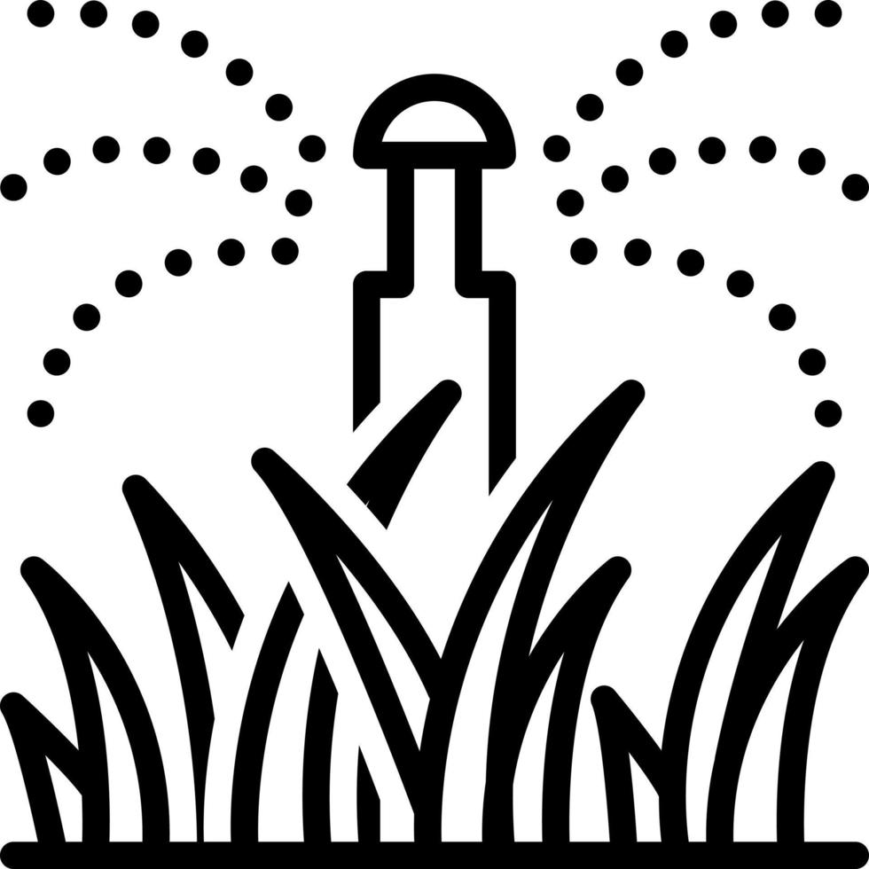 line icon for lawn vector