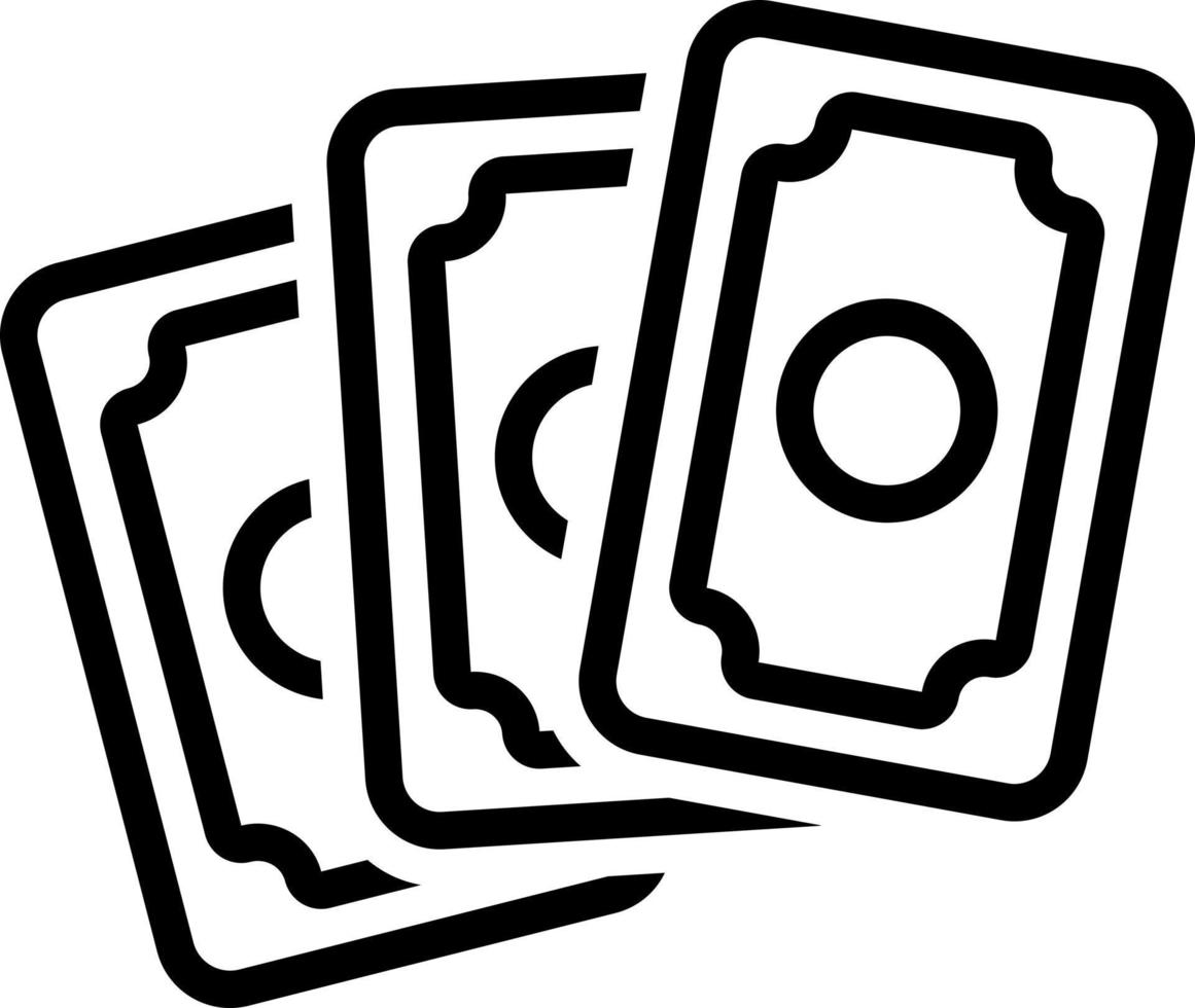 icono de línea para baraja de cartas vector