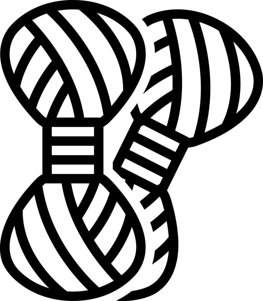 line icon for knitting yarn vector