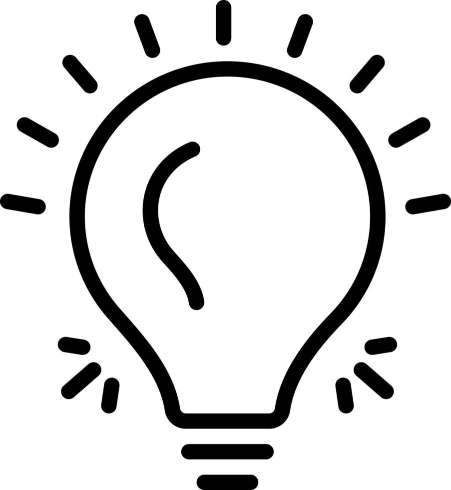 line icon for light bulb vector
