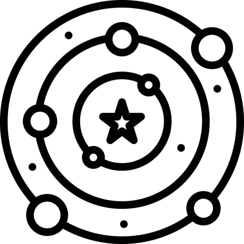 line icon for universe vector