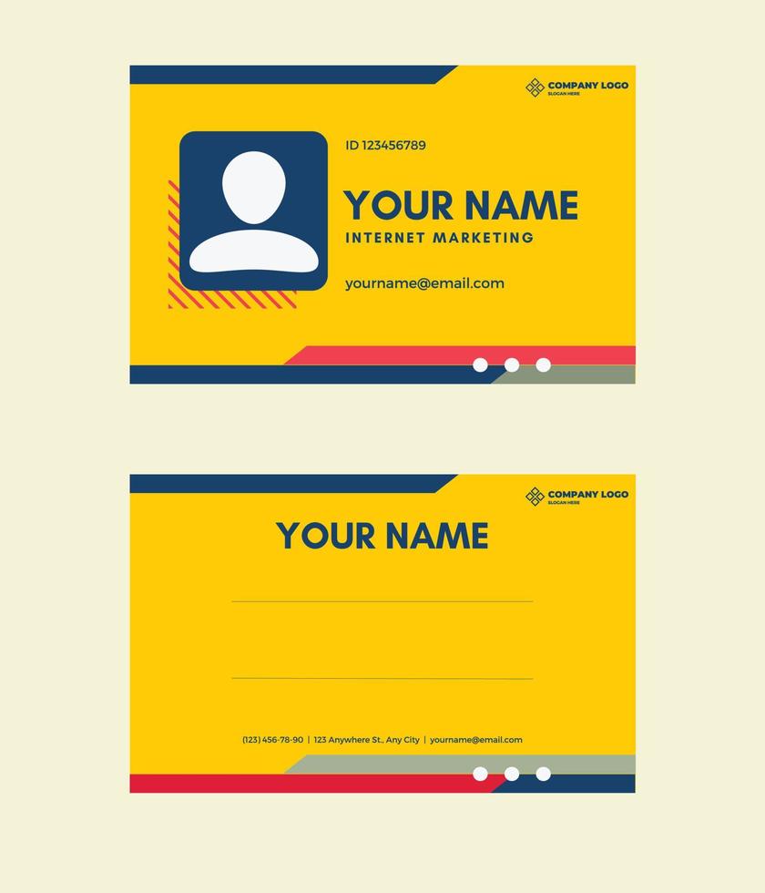 ID Card design template. Sutiable for companies, corporates, offices and many other of business purposes. vector