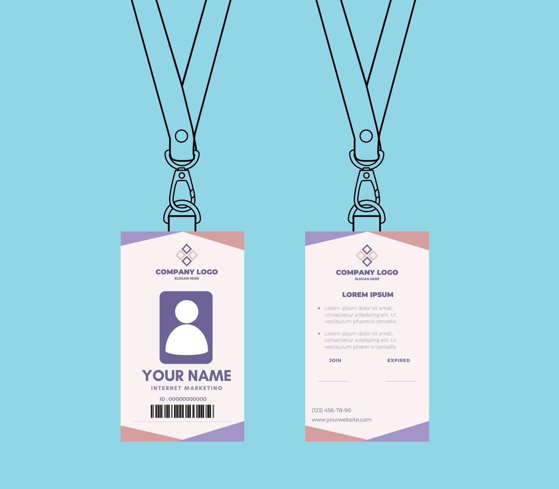 Simple business Id card design template. Corporate ID Card Design Template. vector