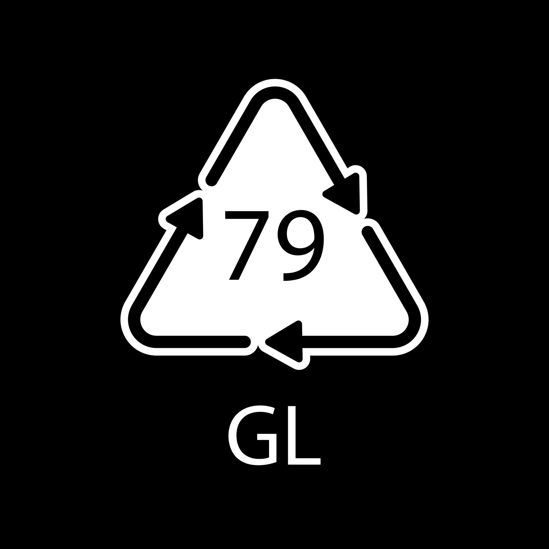 Gold plated glass. Glass recycling code 79 GL. Vector illustration 13225008 Vector Art at Vecteezy