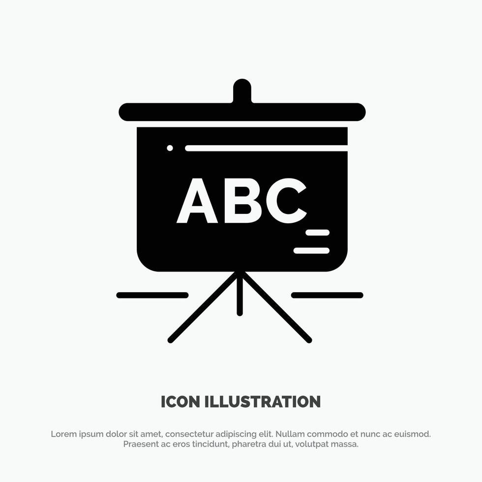 Bag Education Schoolbag solid Glyph Icon vector