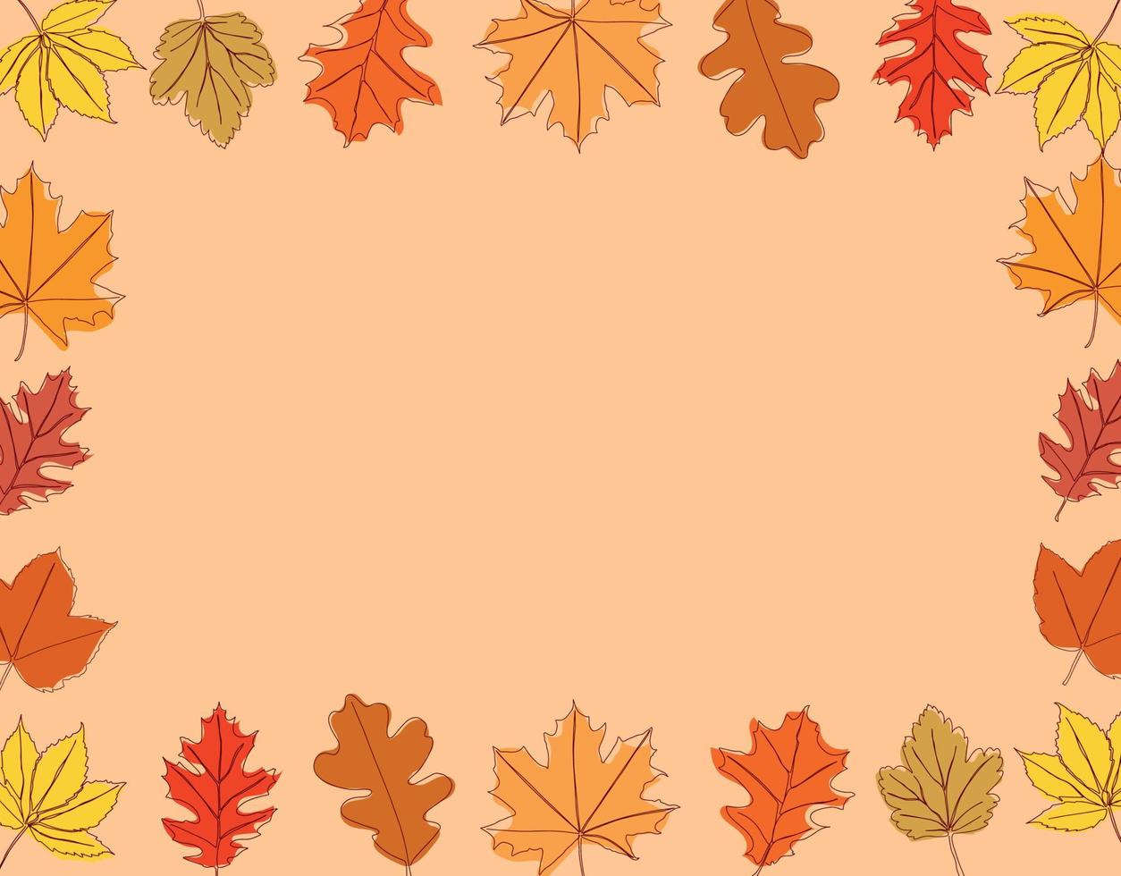 Background of autumn leaves. Vector illustration