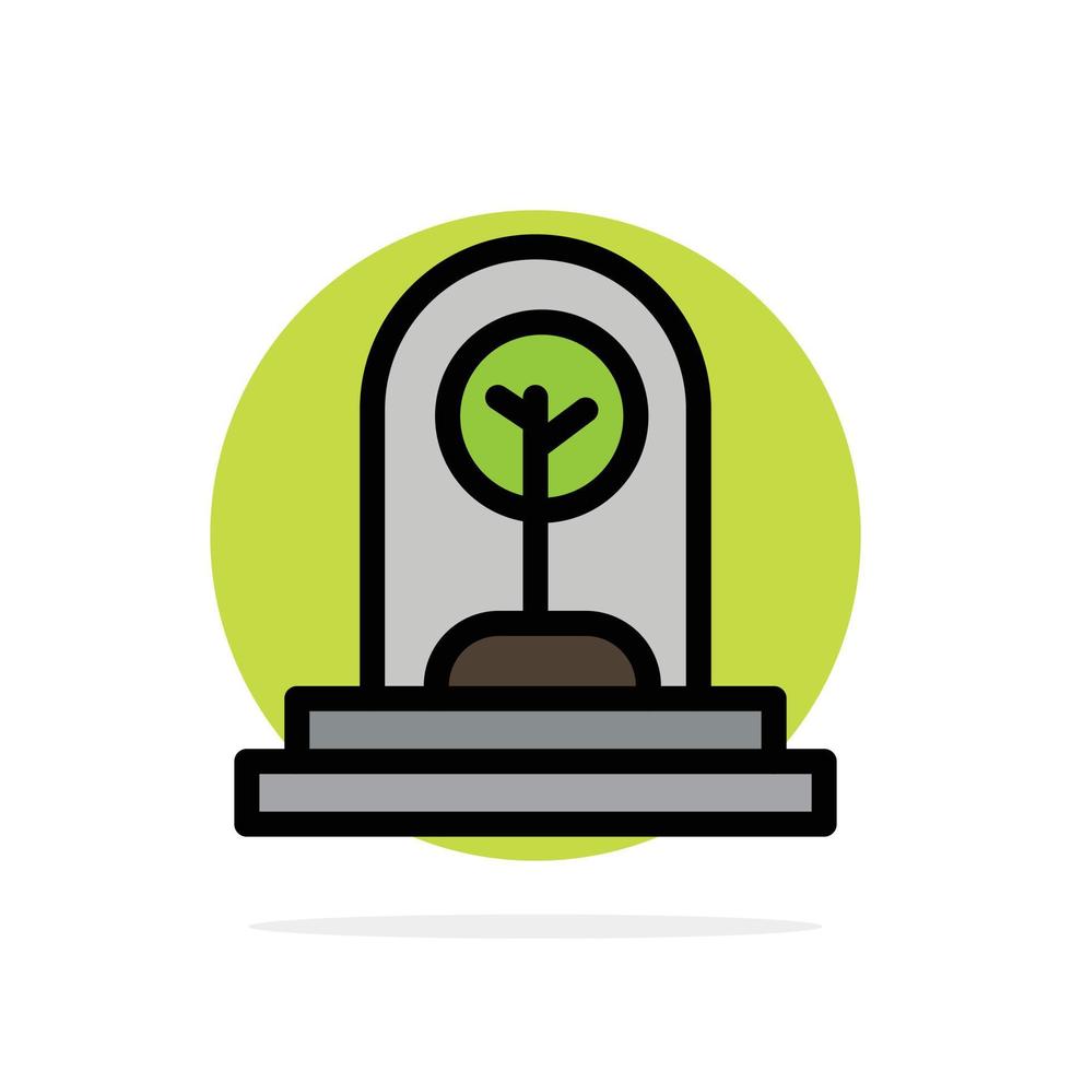 Business Growth New Plant Tree Abstract Circle Background Flat color Icon vector