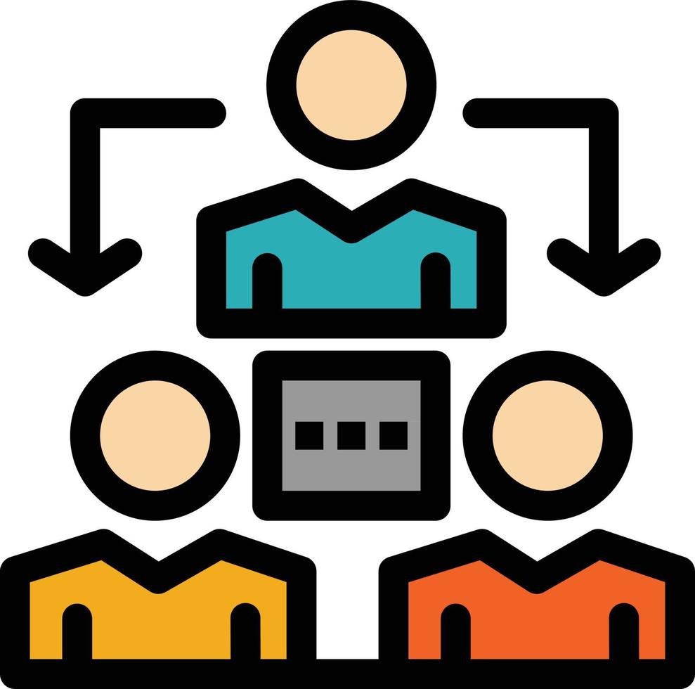 Connection Meeting Office Communication  Flat Color Icon Vector icon banner Template