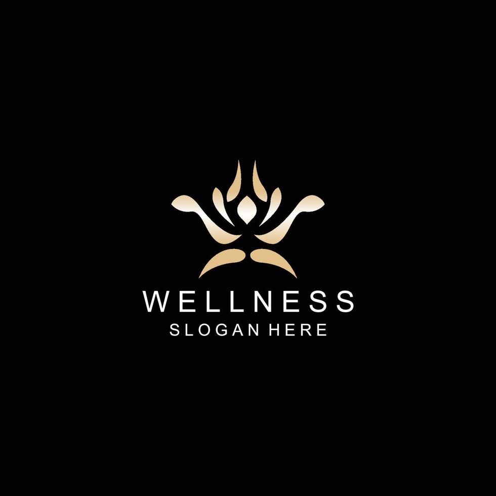 Wellness logo icon design template flat vector