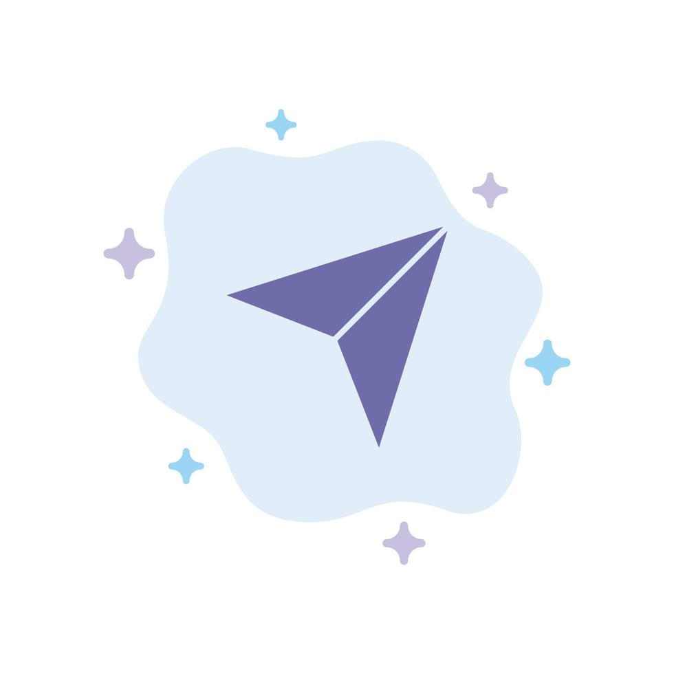 Map Pin Marker Mail Blue Icon on Abstract Cloud Background vector
