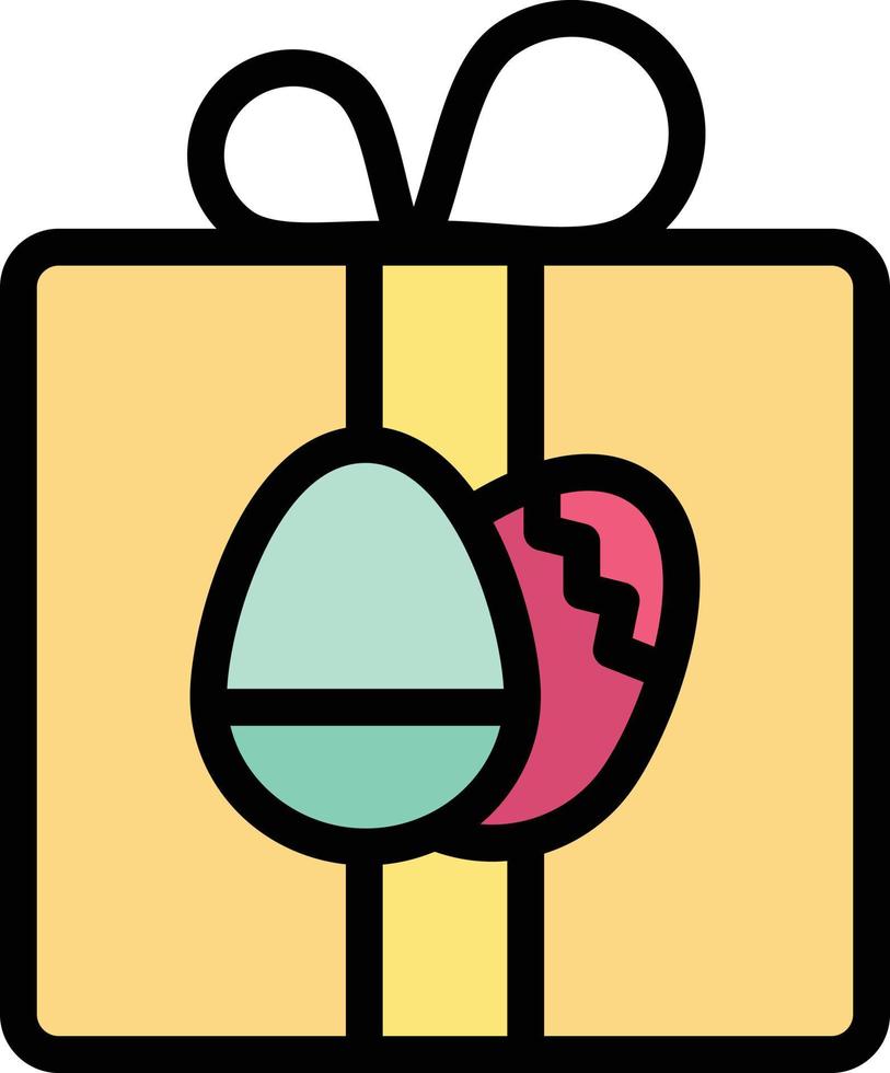 caja de regalo cumpleaños pascua empresa logotipo plantilla color plano vector