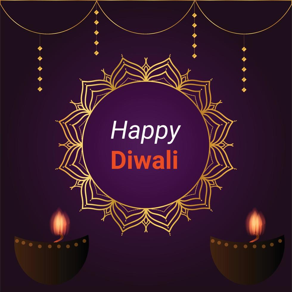 plantilla de vector feliz diwali